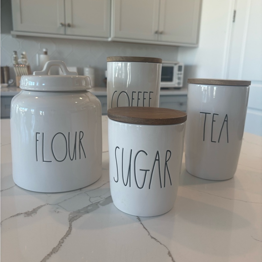 🌿 Rea Dunn Cream Ceramic Flour Canister - Picture 5 of 5